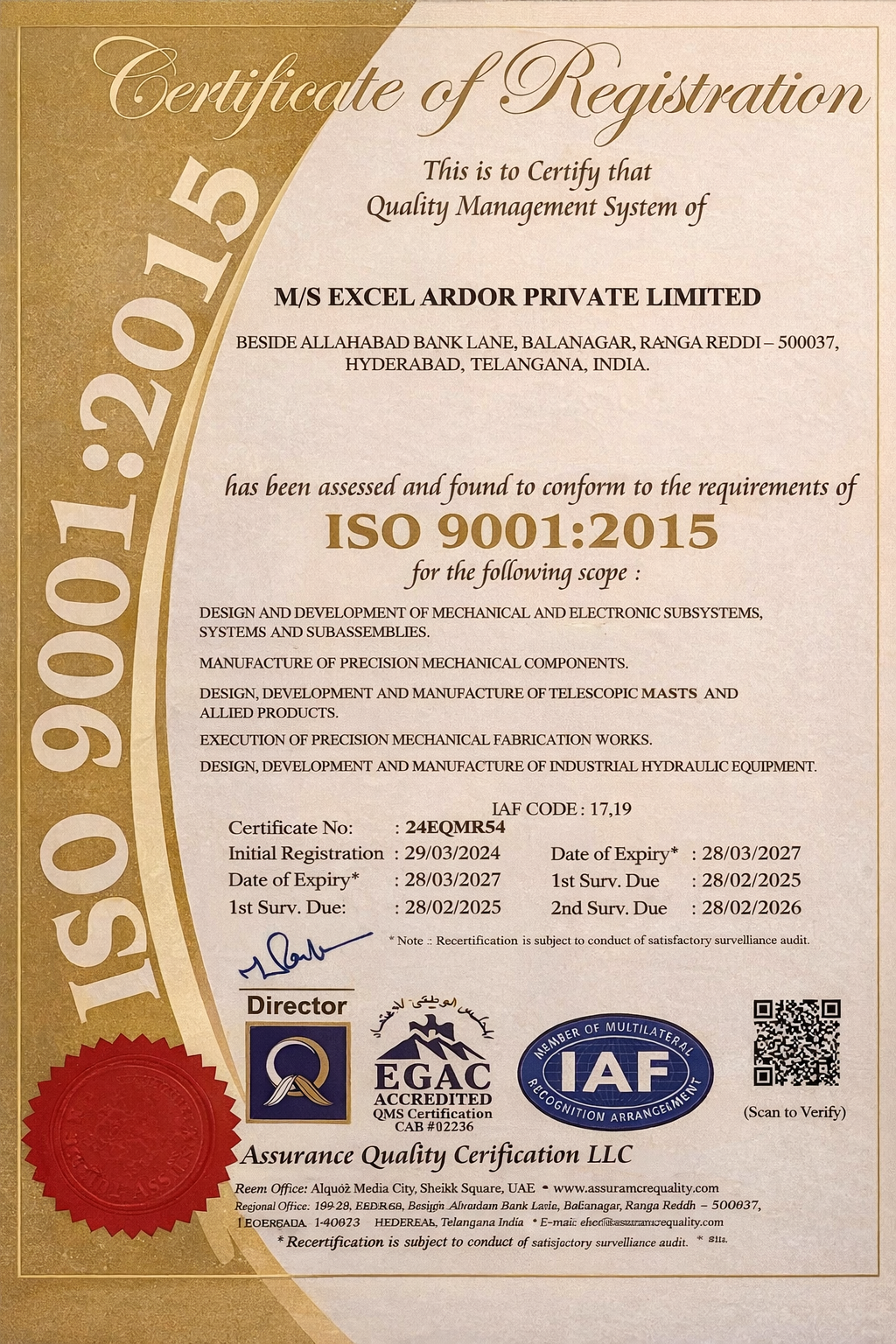 ISO 9001:2015 (Assurance)
